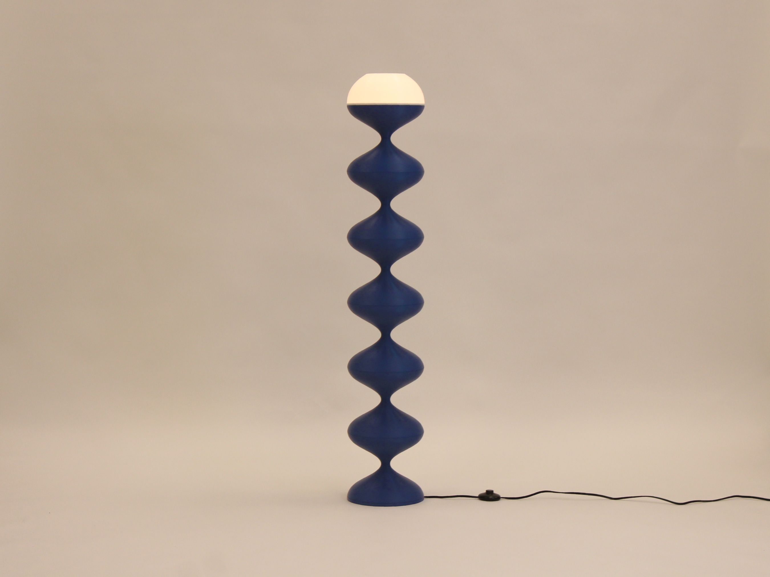 Cobalt Blue Squiggle Lamp