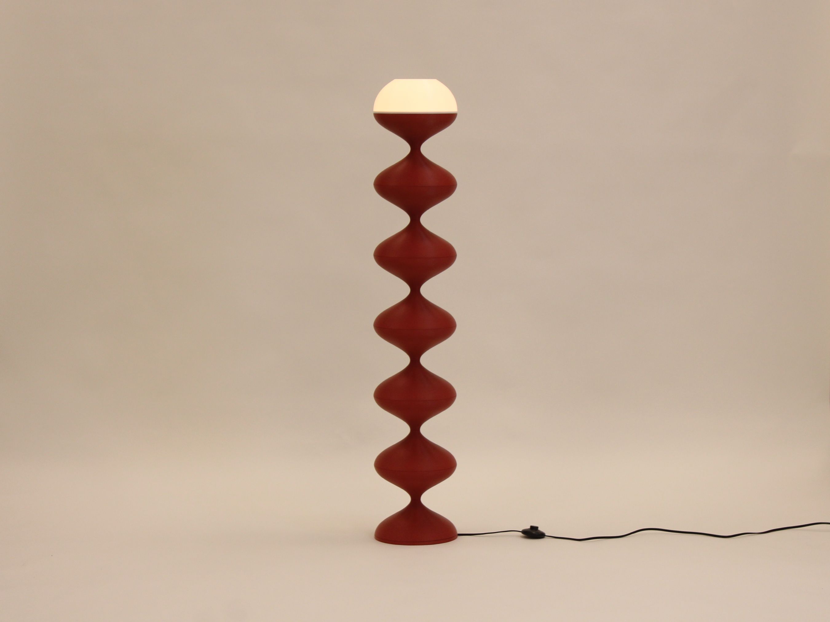 Terracotta Red Squiggle Lamp